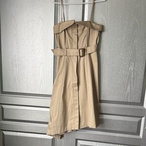 Banana Republic Strapless Tan Belted Dress